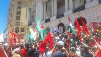 The rally in support of Palestine in front of the venue of the group meeting – 20+ images