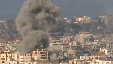 The Zionist regime’s air attack on the southern suburbs of Beirut + video