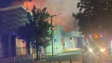 A fire at a synagogue in Melbourne, Australia