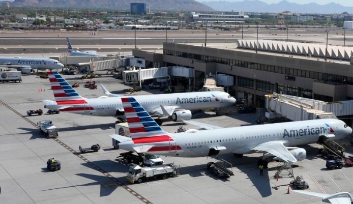 All American Airlines flights were grounded