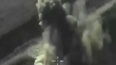 Bombing of terrorists on the road from Aleppo to Damascus+film