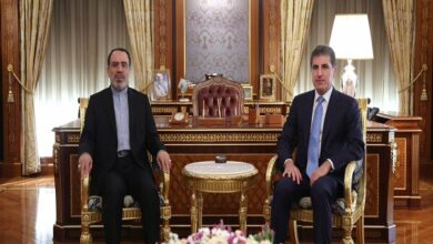 Consultation of the new Consul General of Iran in Erbil with Barzani