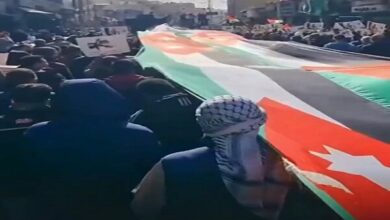 Demonstrations of the Jordanian people in support of the Palestinian people and resistance + video