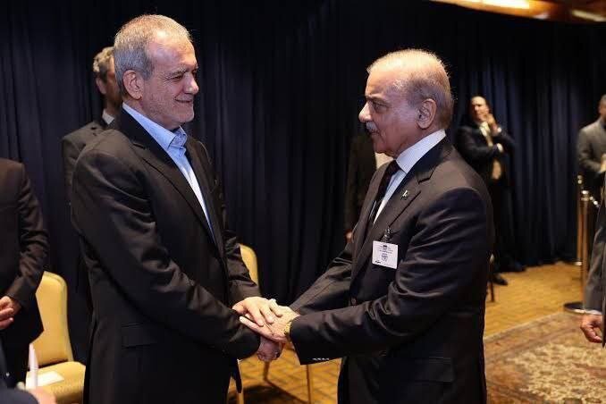 “Shahbaz Sharif” meets with “Massoud Bischiyan”.