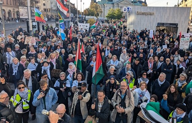 Swedish people’s special protest against Palestinian children’s martyrdom + video