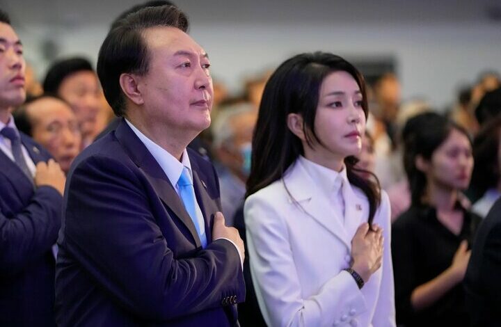 Tension escalated after the South Korean government refused to approve the bill against Yoon and his wife