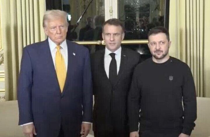 “Zelensky” met with “Macron” and “Trump” + video