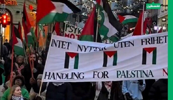 Anti-Zionist demonstrations in Norway on the first day of the new year; Gaza will not be forgotten + movie