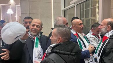 Arrival of Palestinian exiled prisoners in Cairo +film