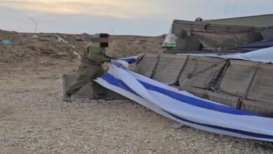 Removal of the Zionist flag from the “Netsarim” axis