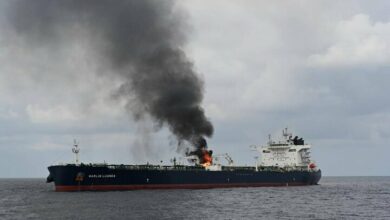 The explosion of a cargo ship in the Red Sea