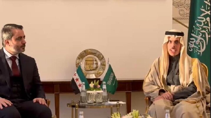 The meeting of the foreign minister of the Jolani regime with the foreign minister of Saudi Arabia