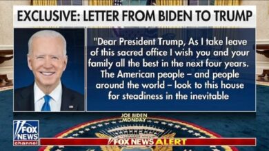 What did Biden write to Trump?