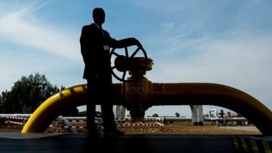 European gas reserves halved