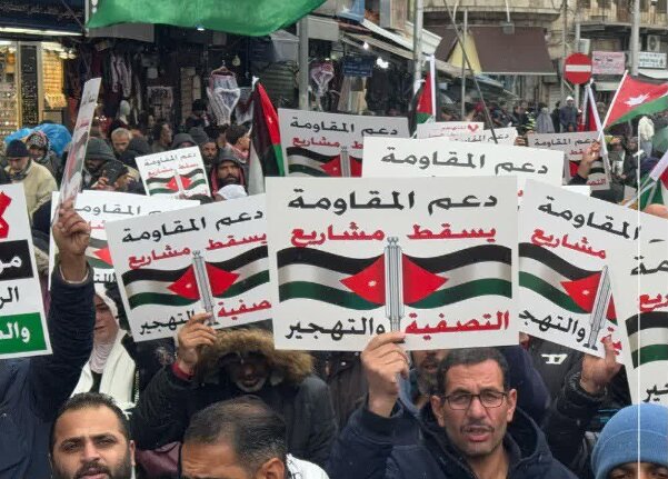 Jordanian people’s demonstrations in support of Palestine and opposition to Trump’s plan+ photo