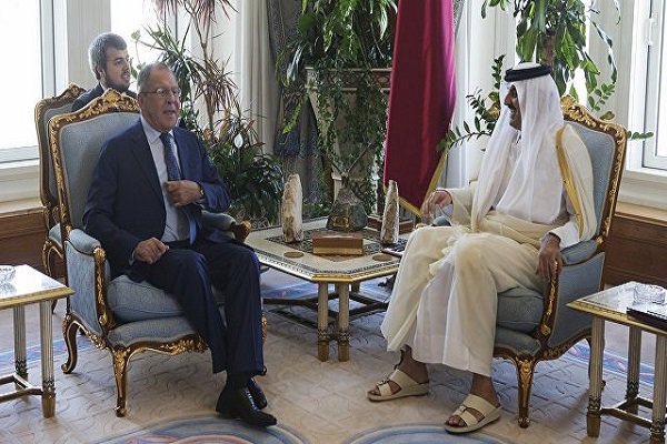 The Russian Foreign Minister met with the Emir of Qatar in Doha