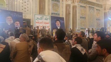 The symbolic funeral of Lebanese resistance leaders in Yemen