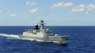 View; China’s fighter and military ship around Taiwan Island