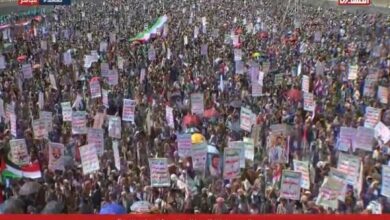 Yemenis took to the streets in support of the people of Gaza