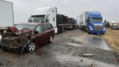 A chain accident following the “Sand Storm” in the United States, 2 victims