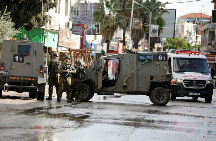 Clashes in Palestinian youth and occupation army in Nablus