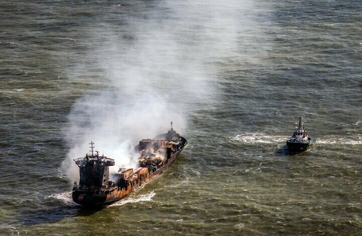 Footprint of a Russian in the crash of a cargo ship with an American tanker