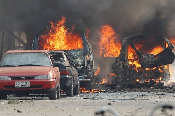 The explosion of a car in Tel Aviv