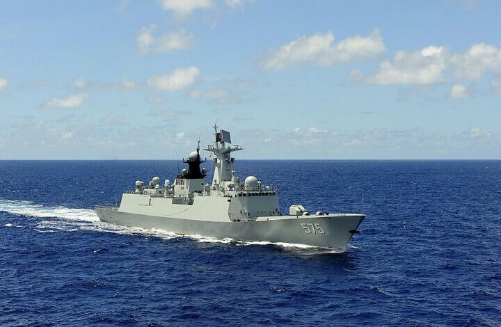 View; China’s fighter and military ship around Taiwan Island