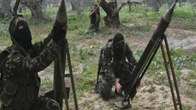Firing 4 missiles from Gaza to occupied territories