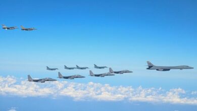 South Korean and US joint air exercise over the Korean Peninsula