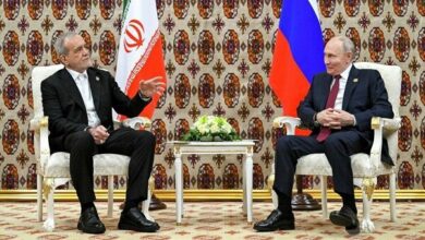 Iranian, Russian Presidents Meet in Turkmenistan Amid Strategic Partnership Talks /Iran , Russia , Turkmenistan , Masoud Pezeshkian , Vladimir Putin