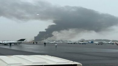 Plane Crash in North Carolina Causes Major Fire /Plane crash , North Carolina , Statesville , Aviation accident , Fire