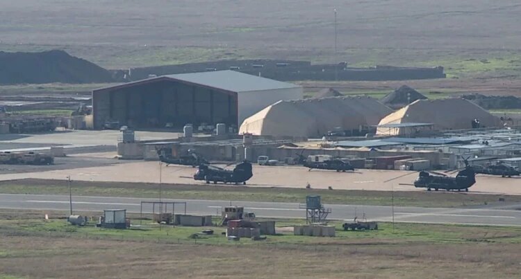 US Helicopter Forced to Land at Erbil Airbase in Iraq /US military , Iraq , Erbil , helicopter , emergency landing
