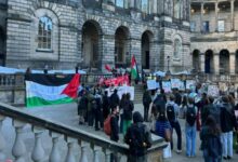 Edinburgh University Staff and Students Protest Against Israeli Regime /University of Edinburgh , Israel , Gaza , Protest , Student activism